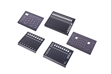 Anodized aluminum audio panel